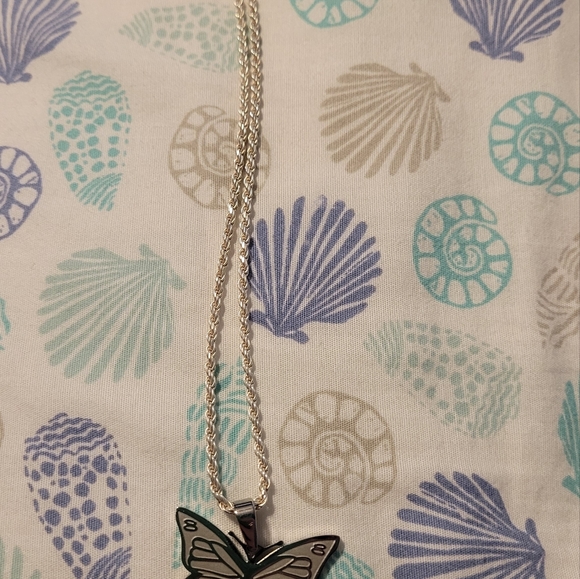 Genuine Sterling Silver Butterfly Necklace - Picture 5 of 5